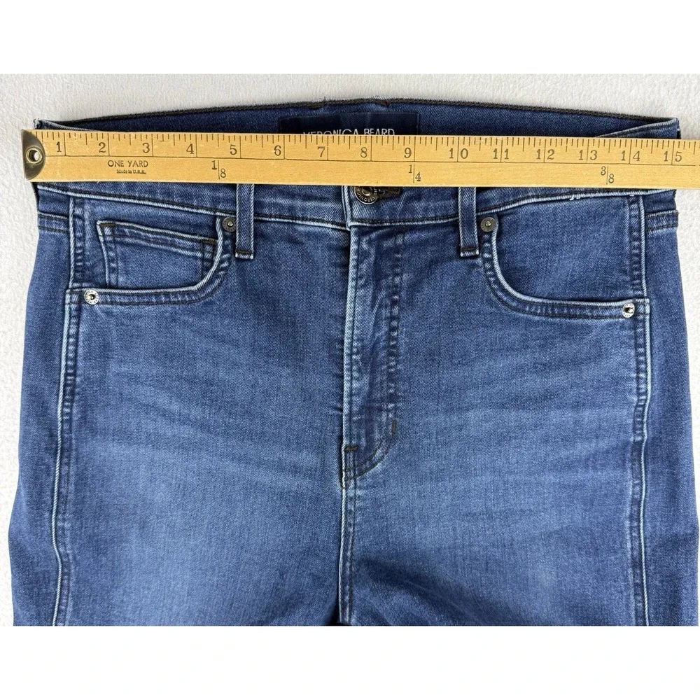 Veronica Beard Jeans Womens 30 Blue Carson High Rise Ankle Flare‎ Stretch Denim